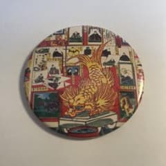 浮世絵風デザイン 丸型コンパクトミラーのサムネイル