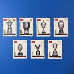 外国切手 中国 J71 第36回世界卓球選手権大会7種目制覇 未7完1981年