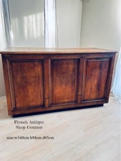 フランスアンティーク 家具 木製ショップカウンター 作業台 アトリエ