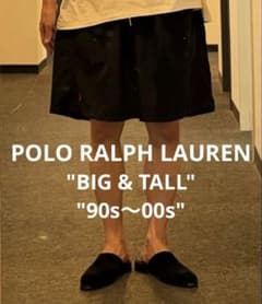 ポロラルフローレン90s00sトラベラースイムショーツBig&Tallブラック
