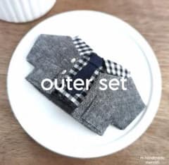 (303) [outer set] ブラウントップス & ベージュアウターのサムネイル