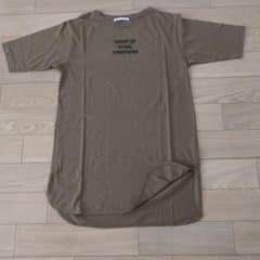 【ikka】 半袖ロング丈カットソー ブラウン Lサイズラスト価格600円のサムネイル
