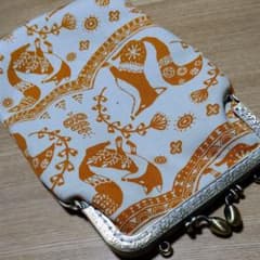 ハンドメイド。がま口スマホポーチ。のサムネイル