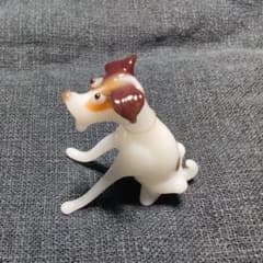 ガラス製 犬の置物 約5cmのサムネイル