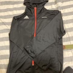 adidas フード付きジャケット 黒 DIEのサムネイル