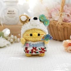 E*様 【浴衣デザイン再販無し】シーズー帽子 あみぐるみ　ぬいぐるみ　編み物　ひ わ*め様 【浴衣デザイン再販無し】ポメラニアン帽子 あみぐるみ
