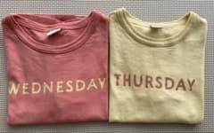tete a tete テータテート 曜日 ヨウビ Tシャツ 2枚セット110のサムネイル