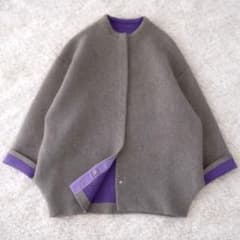 美品♡ エレンディーク ラクーンミックスダブルカーディガン グレー