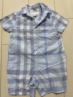 【美品】バーバリー 水色ロンパースのサムネイル