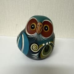 メキシコ民芸品 トナラ焼き フクロウ 置物 - メルカリ