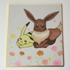 手描きイラスト　アナログ原画　小色紙のサムネイル