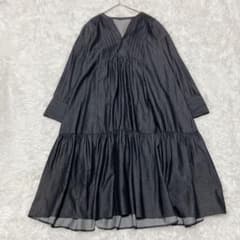 極美品 即完売 ダーマコレクション コットンシルク シャンブレーティアードワンピ 極美品 即完売 ダーマコレクション コットンシルク シャンブレー