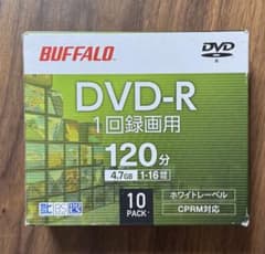 【新品未使用】BUFFALO DVD-R 9枚パック 4.7GB 120分のサムネイル