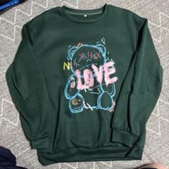 SHEIN ダークグリーン トレーナーのサムネイル