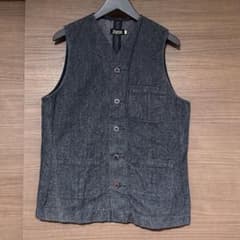 Dapper’s ダッパーズ 黒シャンワークベスト 38 ブラックシャンブレー Dapper's ダッパーズ 黒シャンワークベスト 38 ブラックシャンブレー