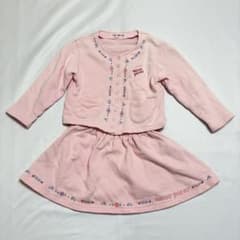 メゾピアノ mezzo piano トップス&スカートセットアップ ピンク110 