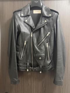 セリーヌCELINE 19SS クラシックバイカーレザーライダースジャケット44