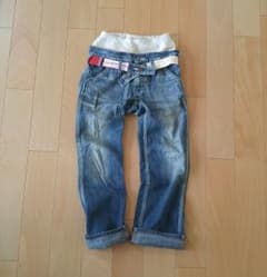 デニム&ダンガリー レイヤードデニムパンツ 130 難ありのサムネイル