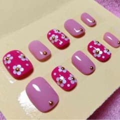 パステルピンク×デイジー柄のサムネイル