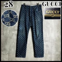 グッチ 21SS GG総柄 羊革 エコウォッシュド デニムパンツ 28 - メルカリ