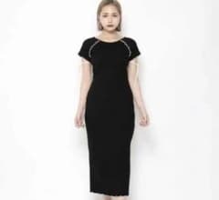 meltthelady カッティングメローワンピース blackのサムネイル