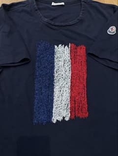 MONCLER トリコロール柄 Tシャツ ネイビーのサムネイル