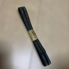大島紬　帯締め 緑色と茶色のサムネイル