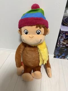 おさるのジョージぬいぐるみwinter タグ付き