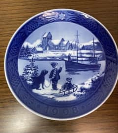 コペンハーゲン1998年 陶器の皿 冬の風景 1998年 コペンハーゲン 陶磁器皿 直径18㎝ - メルカリ