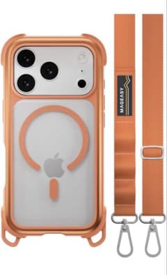 MagEasy スマホケース オレンジ 2WAYストラップ付きのサムネイル
