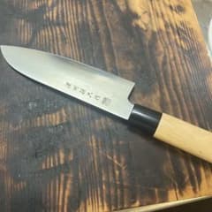 鍛造刃 三徳包丁 木製ハンドル ステンレス 三徳包丁 木製ハンドル 約30cm - メルカリ