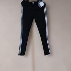 PLEASING PANTS サイドライン スキニーパンツ ブラック／150のサムネイル