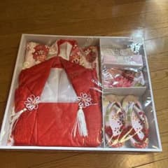 柿*コ様 七五三 3歳児用着物セット 赤 ピンクのサムネイル