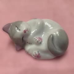 HEREND ヘレンド スリーピング仔猫 フィギュリン 陶器 ハンドペイント