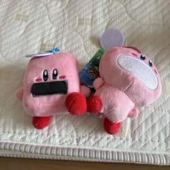 星のカービィ 四角いカービィ ぬいぐるみ マスコット 2種セットのサムネイル