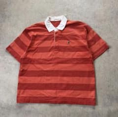 A BATHING APE ラガーシャツ 半袖 ボーダー ロゴ - メルカリ