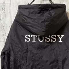 STUSSY ステューシー ナイロンジャケット　MEDIUM 黒　中綿入　美品