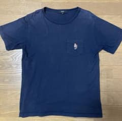 BEAMS HEART サーフベア刺繍 ポケットTシャツ ネイビー Mのサムネイル