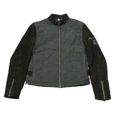 希少 アルマーニ ARMANI レザードッキングジャケット キルティング 46 