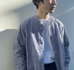 heugn ユーゲン　shirt035 幾何学プリント柄シャツ　2 HEUGN 幾何学柄 rob シャツ サイズ3 - メルカリ