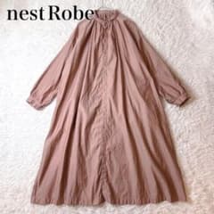 nest Robe ネストローブ リネンコットン バンドカラー シャツ