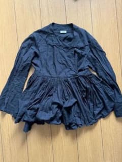 【5/10まで】YAECA ラバリジャケット　カシュクール　シャツ　ブラック　黒 5/10まで】YAECA ラバリジャケット カシュクール シャツ ブラック 黒
