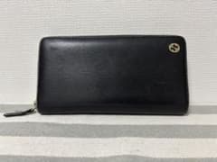 GUCCI ブラックレザー長財布のサムネイル