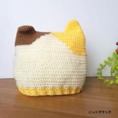 猫耳ベビー帽子 三毛猫色のサムネイル