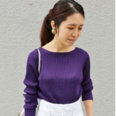 【美品】イエナ リブボートネックのサムネイル