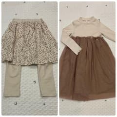 未着用⭐︎アプレ花柄スカッツ&チュールワンピのサムネイル
