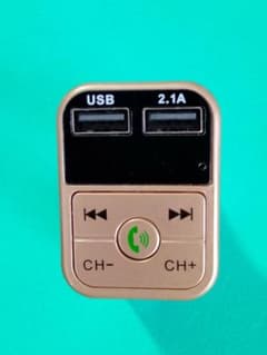 FMトランスミッター bluetooth5.0 日本語取説付き ゴールドのサムネイル