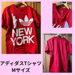 adidas アディダス Tシャツ NEW YORK 赤 Mのサムネイル