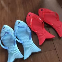 魚シルエット ビーチサンダル 色違いのサムネイル