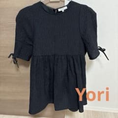 yori フクレフレアブラウス ブラック S 36 - メルカリ